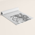 Tiger - Black & White Yoga Mat Gallery Image 2