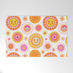 Retro Suns - Pink and Yellow Welcome Mat Gallery Image 1