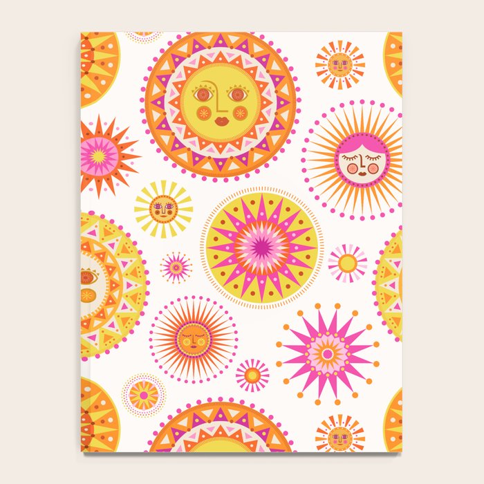 Retro Suns - Pink and Yellow Notebook Gallery Image 4