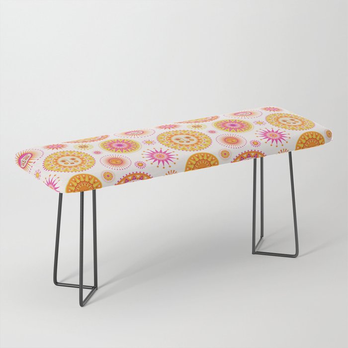 Retro Suns - Pink and Yellow Bench Gallery Image 1