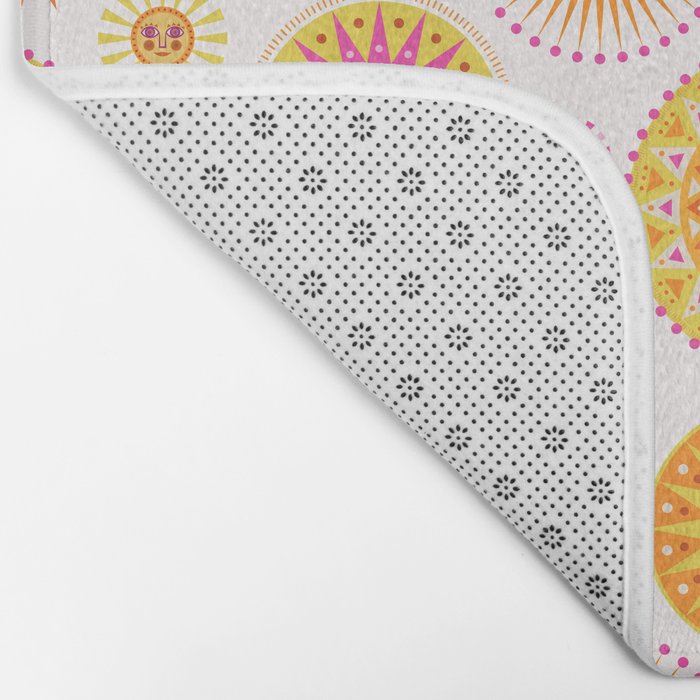 Retro Suns - Pink and Yellow Bath Mat Gallery Image 2