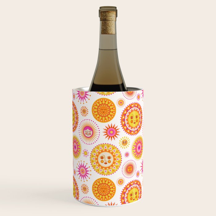 Retro Suns - Pink and Yellow Wine Chiller Gallery Image 1