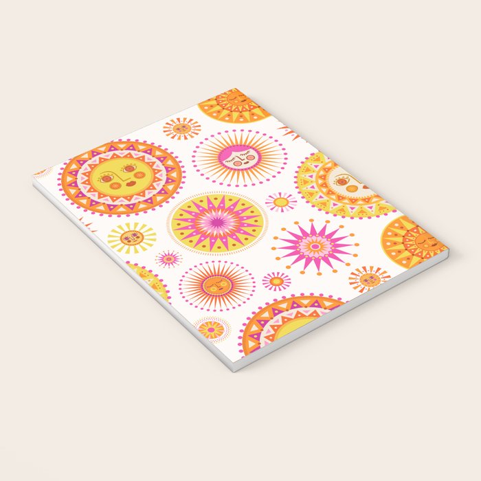 Retro Suns - Pink and Yellow Notebook Gallery Image 3