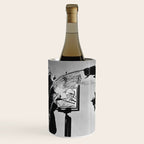 Dalí Atomicus, Salvador Dali painting with flying cats and water spurts surrealism / surrealist black and white photograph / photography by Philippe Halsman Wine Chiller Gallery Image 1