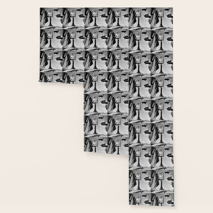 Dalí Atomicus, Salvador Dali painting with flying cats and water spurts surrealism / surrealist black and white photograph / photography by Philippe Halsman Wallpaper Gallery Image 3