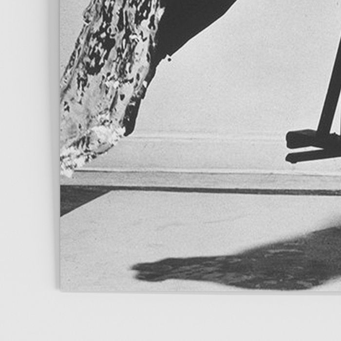 Dalí Atomicus, Salvador Dali painting with flying cats and water spurts surrealism / surrealist black and white photograph / photography by Philippe Halsman Poster Gallery Image 3