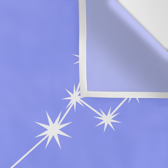 Pisces Zodiac Star Constellation Line Art Pastel Purple Wall Tapestry Gallery Image 3
