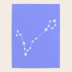 Pisces Zodiac Star Constellation Line Art Pastel Purple Poster Gallery Image 4