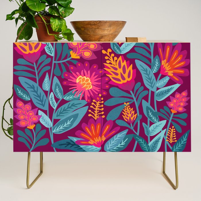 Fiesta Garden Illustration Credenza Gallery Image 1