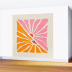 Chantilly & Neon Carrot: Les Fleurs | Flower Market Color Series 09 Wall Mural Gallery Image 2