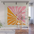 Chantilly & Neon Carrot: Les Fleurs | Flower Market Color Series 09 Wall Mural Gallery Image 1