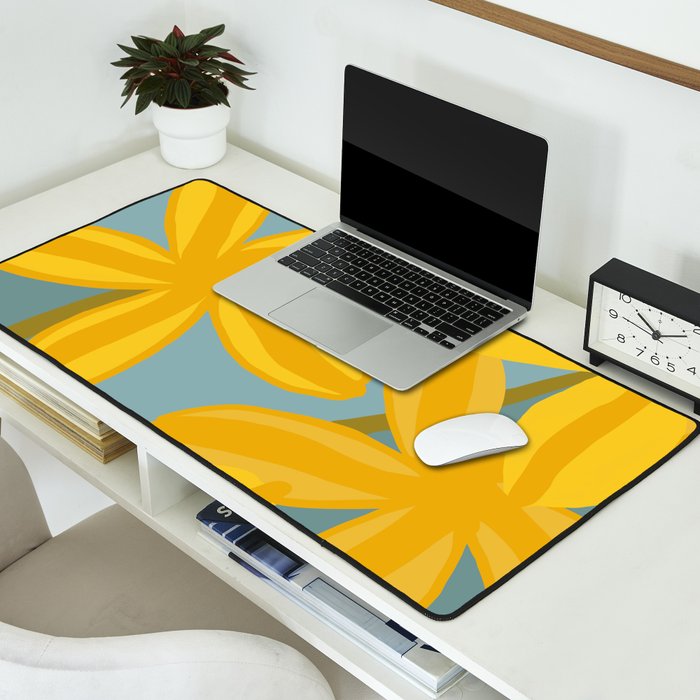 Large Yellow Lilies  Desk Mat Gallery Image 2