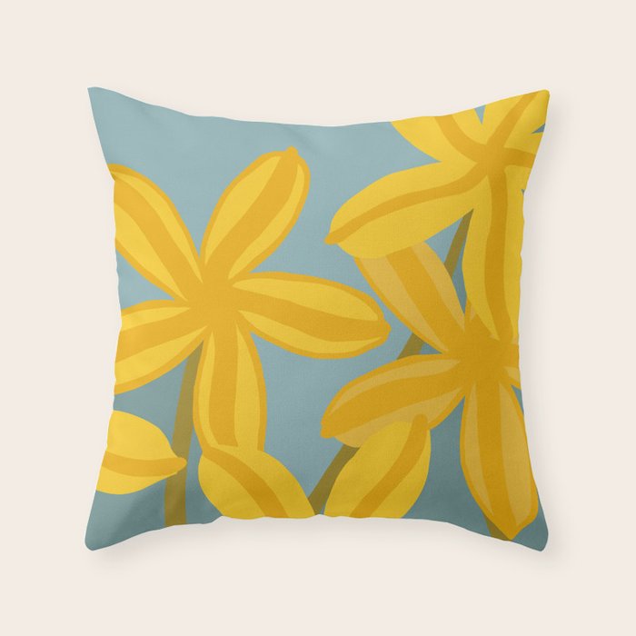 Large Yellow Lilies  Throw Pillow Gallery Image 6