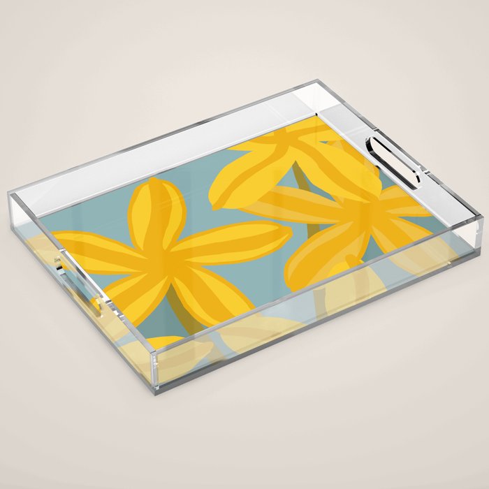 Large Yellow Lilies  Acrylic Tray Gallery Image 1