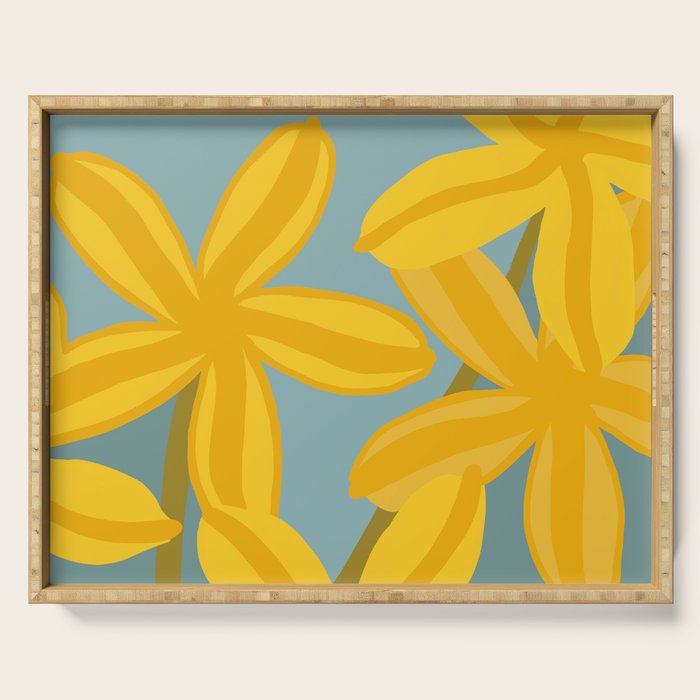 Large Yellow Lilies  Serving Tray Gallery Image 1