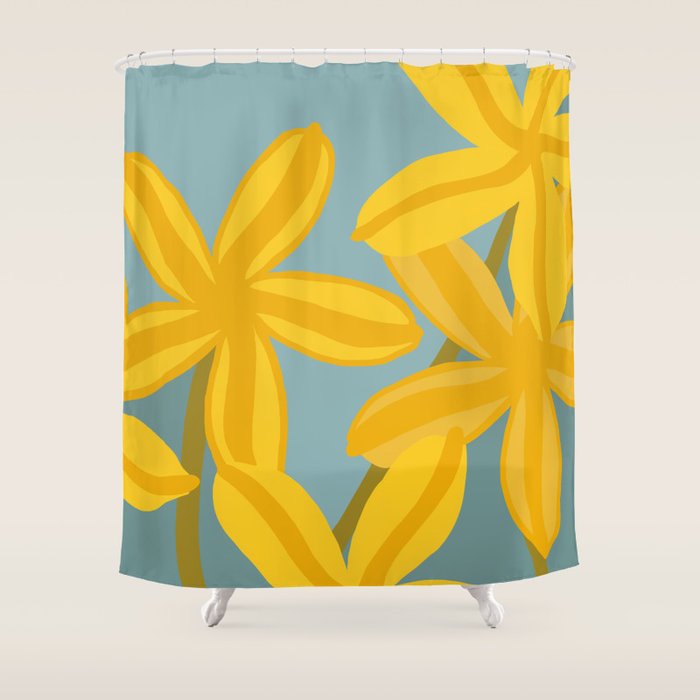 Large Yellow Lilies  Shower Curtain Gallery Image 1