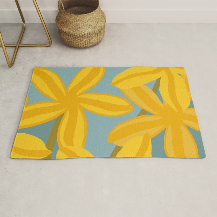 Large Yellow Lilies  Rug Gallery Image 1