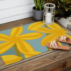 Large Yellow Lilies  Outdoor Rug Gallery Image 2