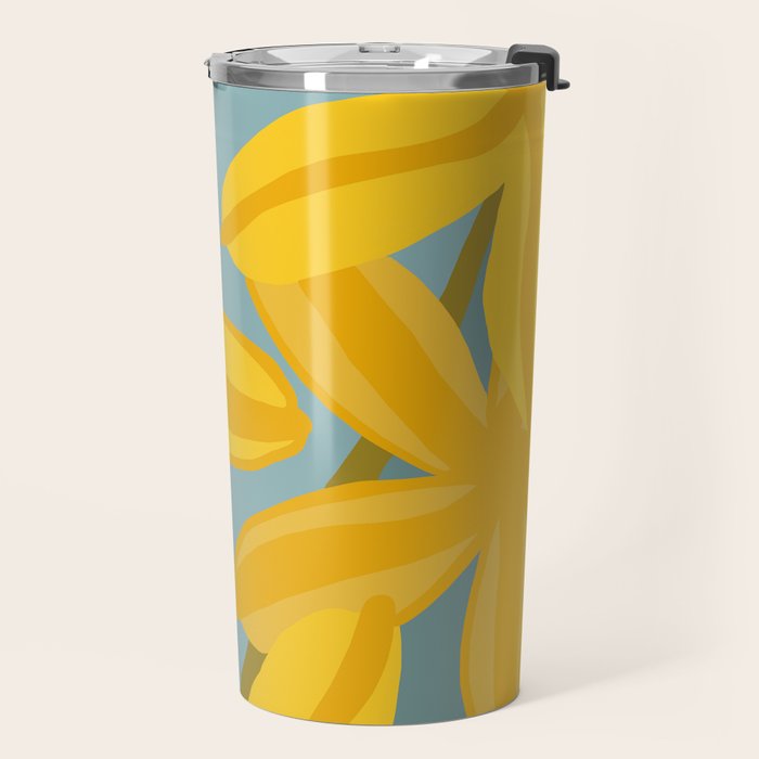 Large Yellow Lilies  Travel Mug Gallery Image 2