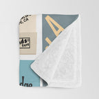 Vintage Matchbook Collage Art Print Throw Blanket Gallery Image 3