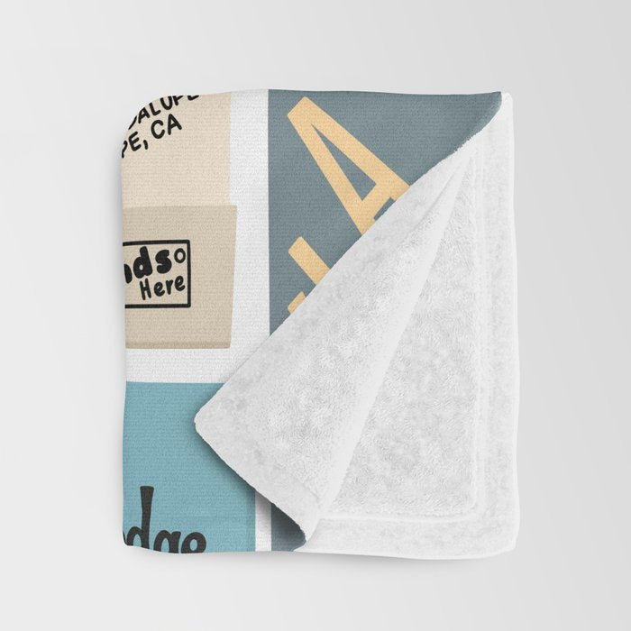 Vintage Matchbook Collage Art Print Throw Blanket Gallery Image 3