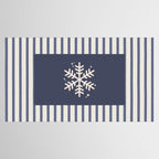 Snowflake Blue Striped Tablecloth Gallery Image 2