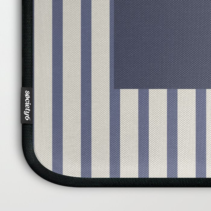 Snowflake Blue Striped Laptop Sleeve Gallery Image 3