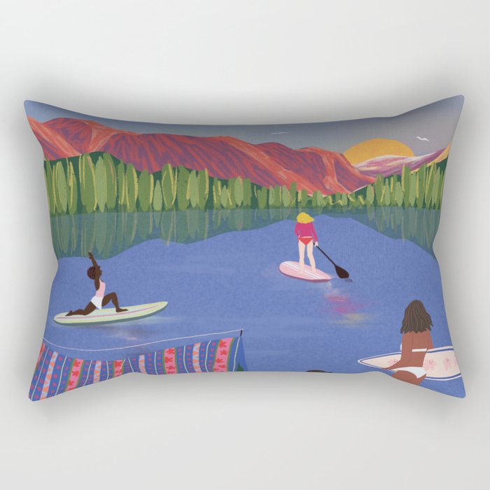 Paddle Boarding Rectangular Pillow Gallery Image 1