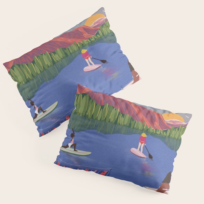Paddle Boarding Pillow Sham Gallery Image 3