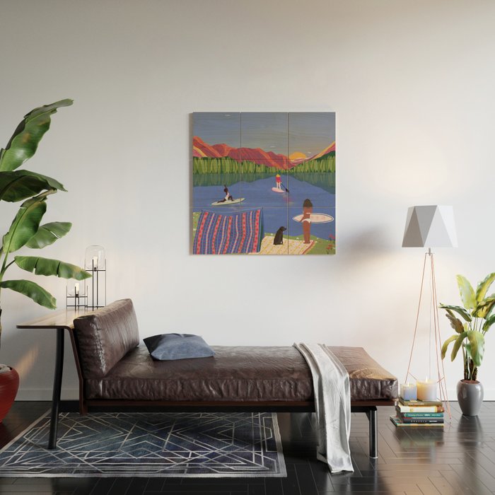 Paddle Boarding Wood Wall Art Gallery Image 2
