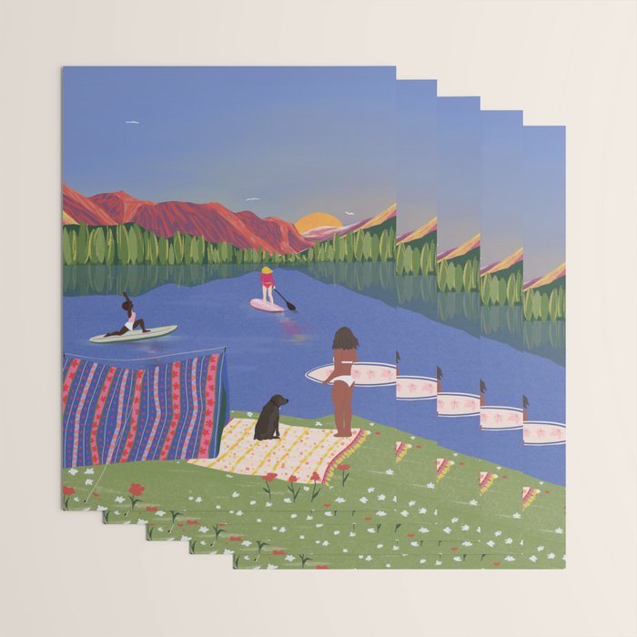 Paddle Boarding Wrapping Paper Gallery Image 3