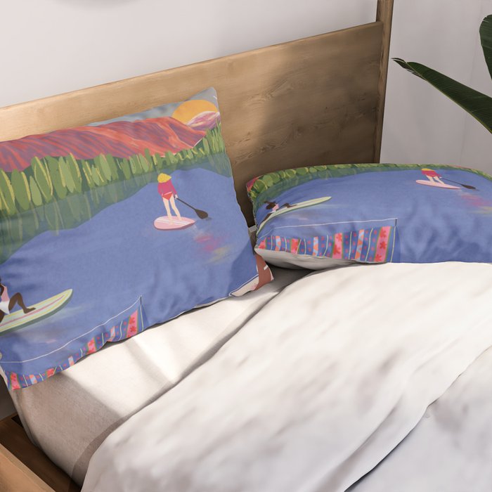 Paddle Boarding Pillow Sham Gallery Image 2