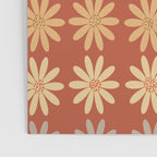 Ombre Abstract Daisies on Mandarin Orange Poster Gallery Image 3