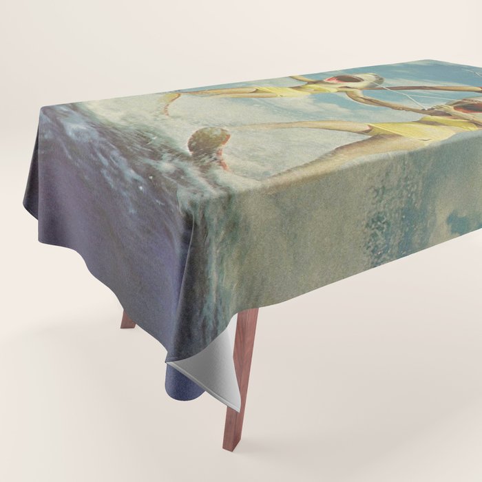 On Evil Beach - Shark Attack Tablecloth Gallery Image 1