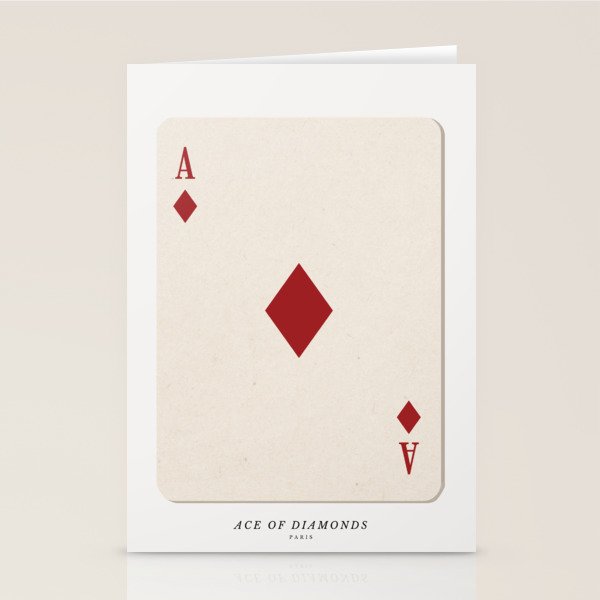 Ace of Diamonds Playing Card Art Print Trendy Stationery Card Gallery Image 2