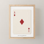 Ace of Diamonds Playing Card Art Print Trendy Mini Art Print Gallery Image 1
