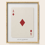 Ace of Diamonds Playing Card Art Print Trendy Serving Tray Gallery Image 1