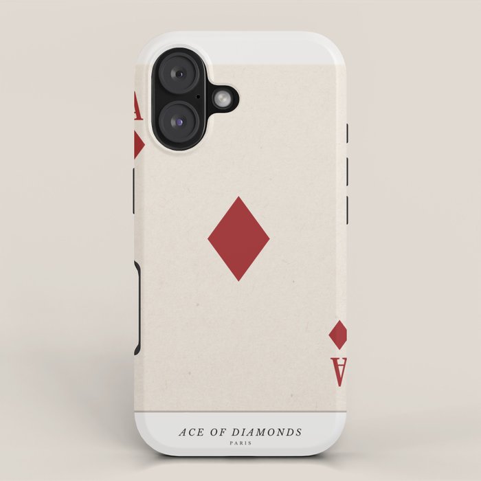 Ace of Diamonds Playing Card Art Print Trendy iPhone Case Gallery Image 1