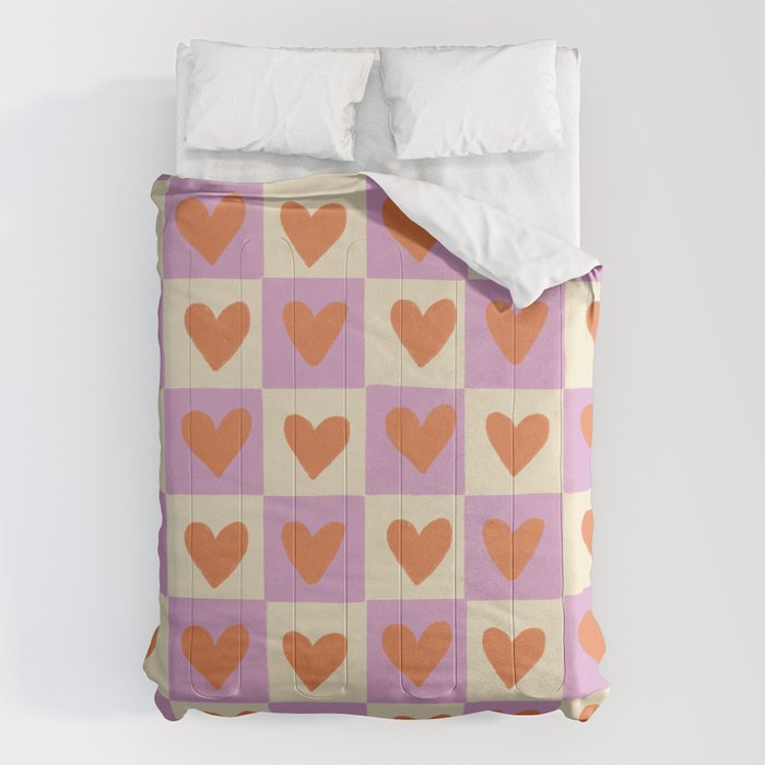 Checker red hearts  Comforter Gallery Image 6
