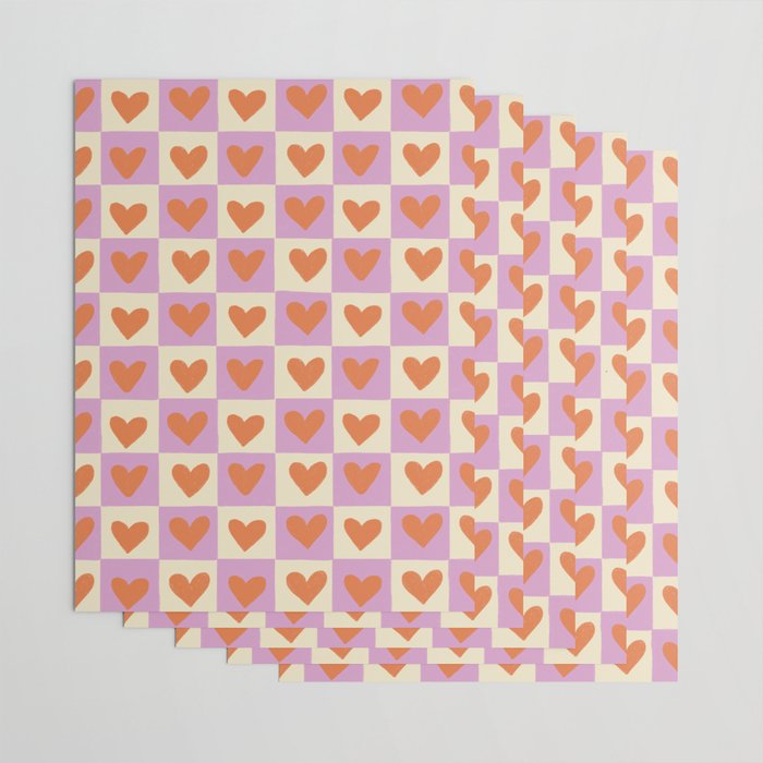 Checker red hearts  Wrapping Paper Gallery Image 3