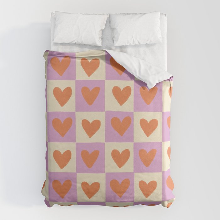 Checker red hearts  Duvet Cover Gallery Image 6