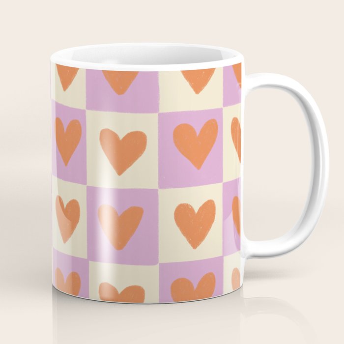 Checker red hearts  Coffee Mug Gallery Image 1