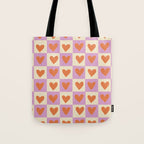 Checker red hearts  Tote Bag Gallery Image 1
