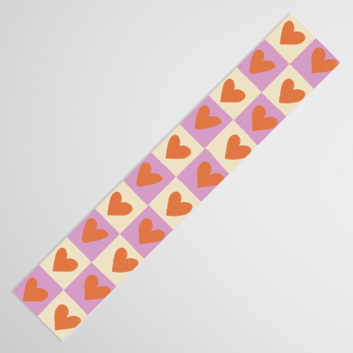 Checker red hearts  Table Runner Gallery Image 3