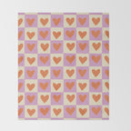 Checker red hearts  Throw Blanket Gallery Image 2