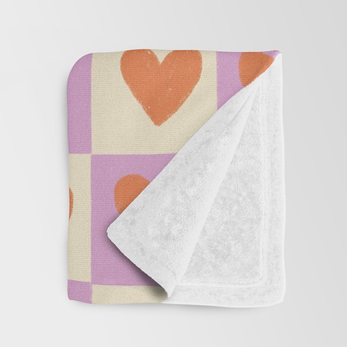 Checker red hearts  Throw Blanket Gallery Image 3
