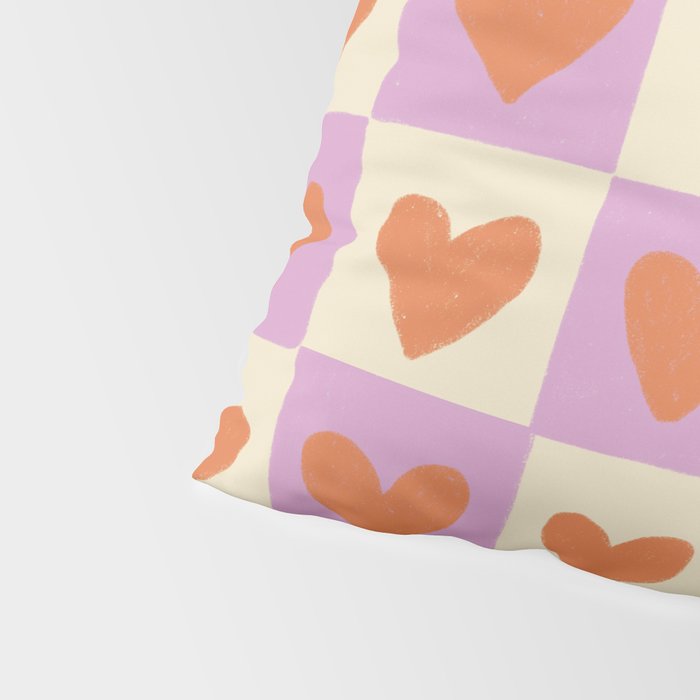 Checker red hearts  Pillow Sham Gallery Image 4