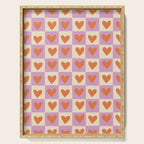Checker red hearts  Serving Tray Gallery Image 1