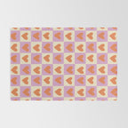 Checker red hearts  Rug Gallery Image 2