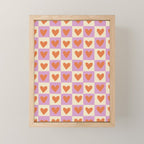 Checker red hearts  Mini Art Print Gallery Image 1